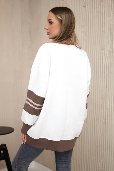 Bluza ocieplana Malibu ecru+mocca