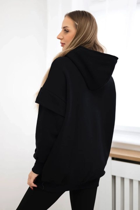 Bluza ocieplana z półgolfem czarna