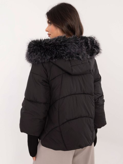 Pikowana Kurtka Zimowa Damska z Kapturem i Regulacją