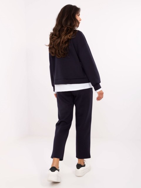 Granatowy komplet damski masełko