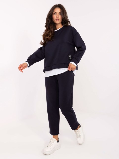 Granatowy komplet damski masełko