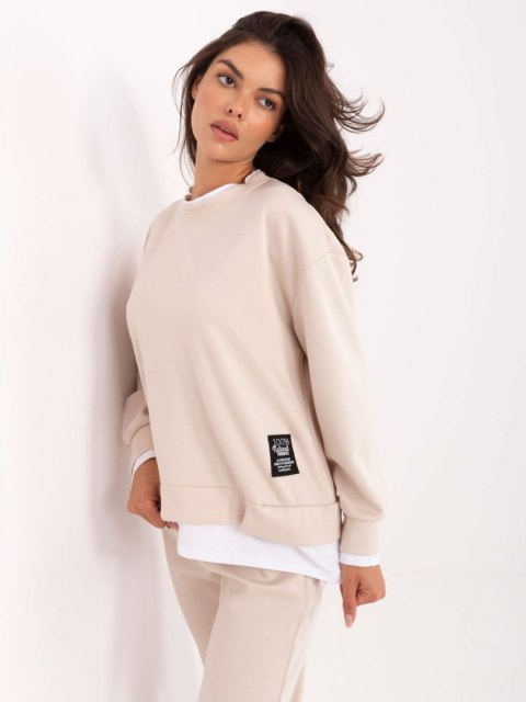 Jasny beżowy komplet damski masełko