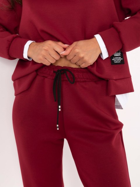 Bordowy komplet damski masełko