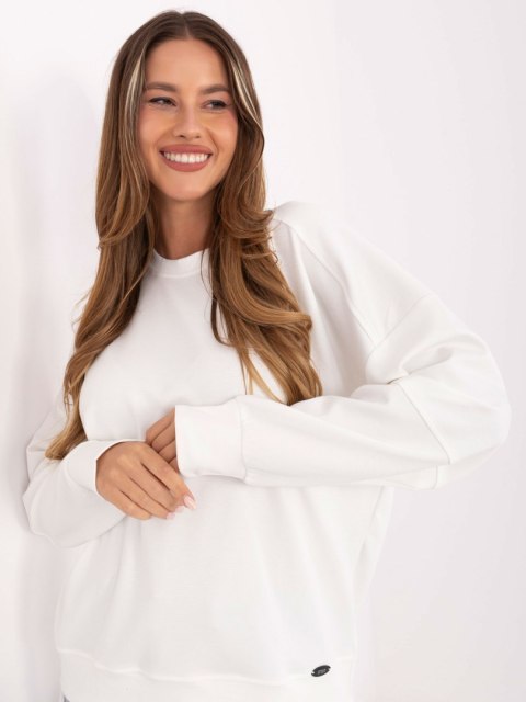 Ecru bluza damska oversize masełko – luźny fason typu basic