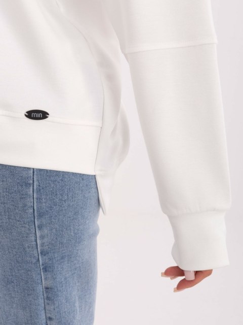 Ecru bluza damska oversize masełko – luźny fason typu basic