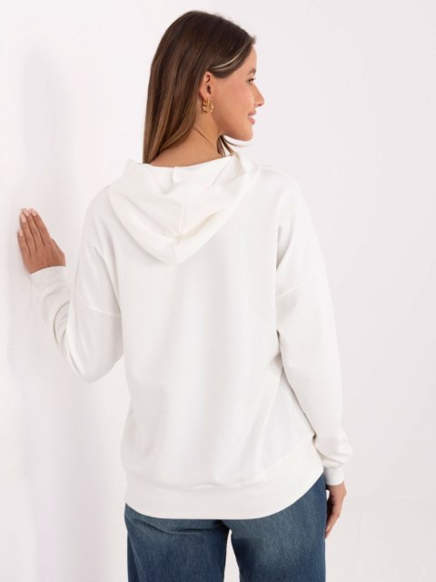 Ecru bluza damska masełko z kapturem