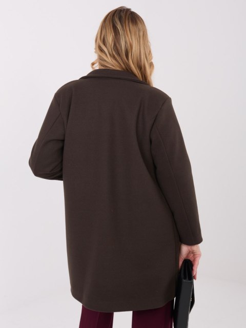 Camelowy Elegancki Płaszcz Przejściowy z Kieszeniami IT-PL-20238.23