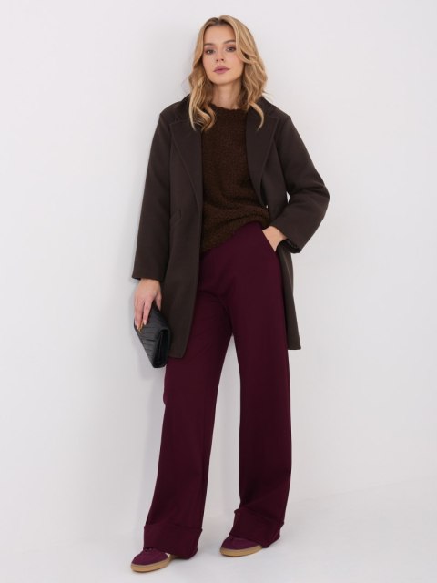 Camelowy Elegancki Płaszcz Przejściowy z Kieszeniami IT-PL-20238.23