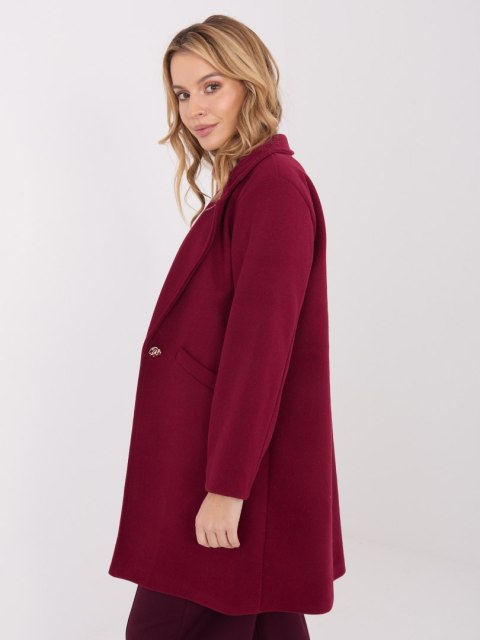 Camelowy Elegancki Płaszcz Przejściowy z Kieszeniami IT-PL-20238.23