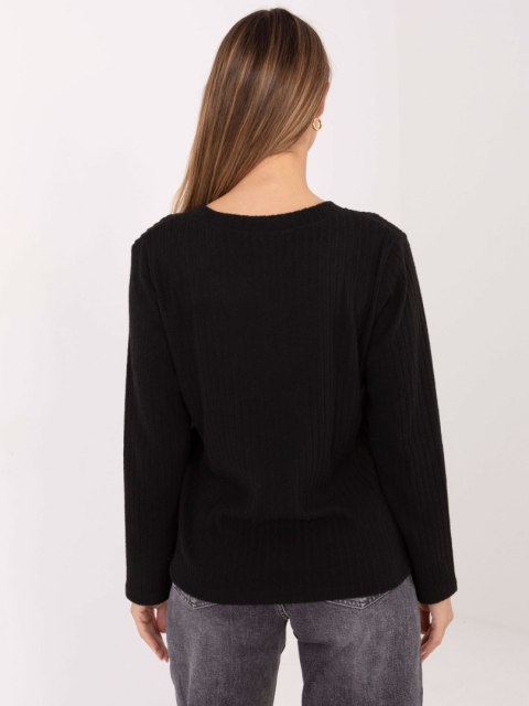 Czarny Damski Sweter z Miękkiej Bawełny