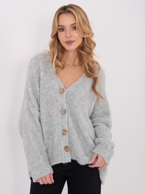Sweter Boucle z Ozdobnymi Guzikami CH-SW-72981.05P