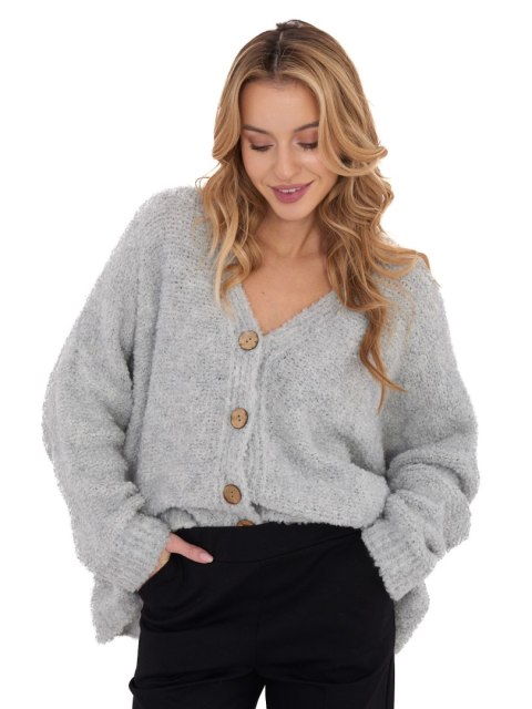 Sweter Boucle z Ozdobnymi Guzikami CH-SW-72981.05P