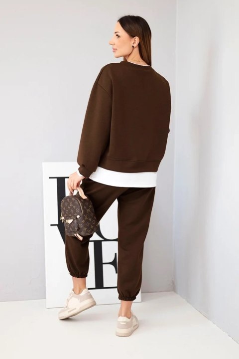 Brązowy komplet dresowy masełko