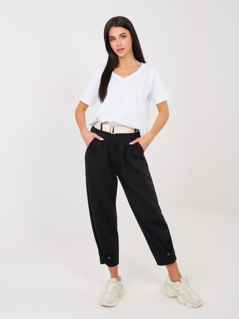 Czarne spodnie dresowe masełko