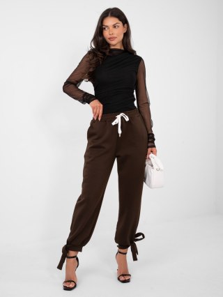 Damskie spodnie dresowe masełko z wiązanymi nogawkami IT-SP-9987.16