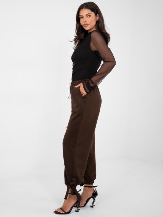 Damskie spodnie dresowe masełko z wiązanymi nogawkami IT-SP-9987.16