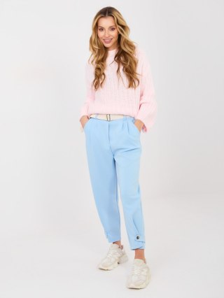 Spodnie dresowe z paskiem masełko MI-SP-P6224.71