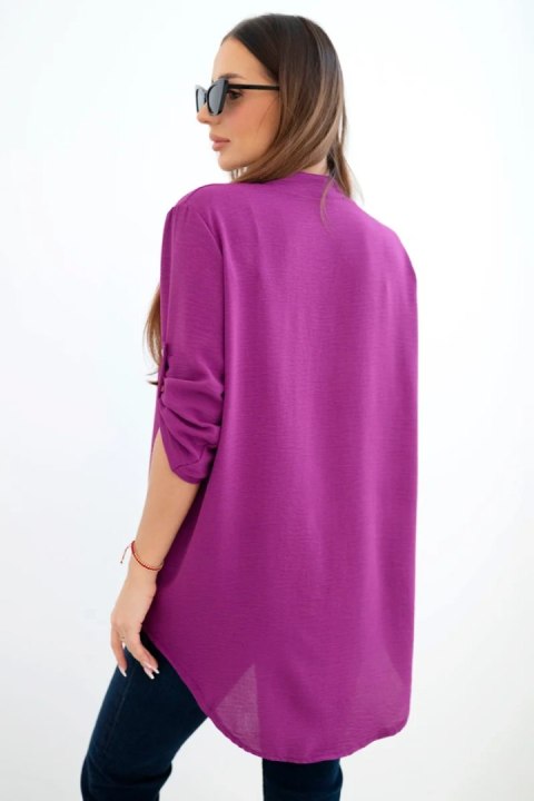 Bluzka z dłuższym tyłem ciemno fioletowa