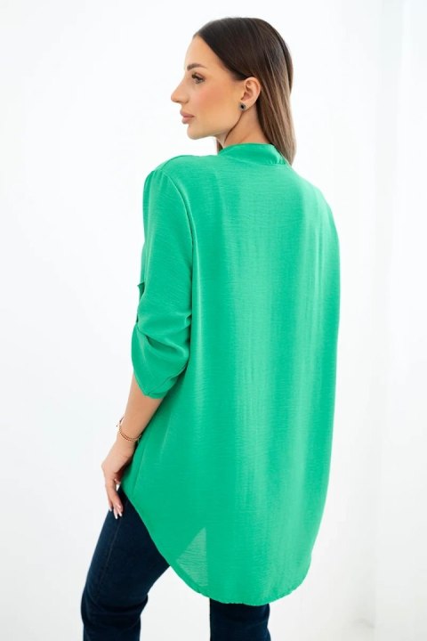 Bluzka z dłuższym tyłem zielona