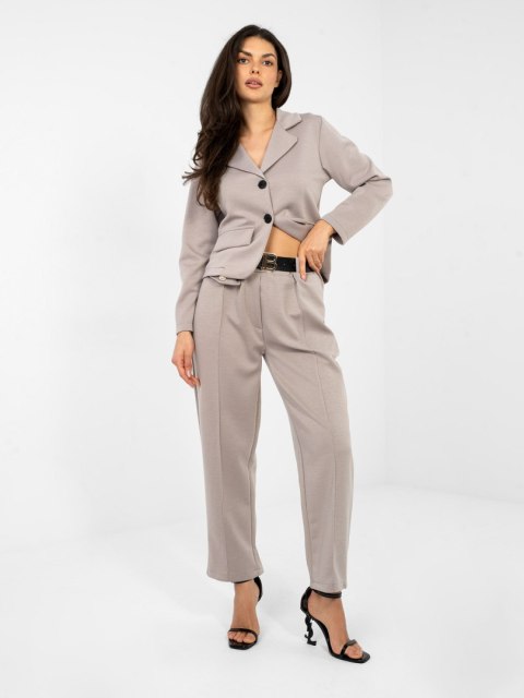 Spodnie joggersy masełko z ozdobnymi guzikami  fango