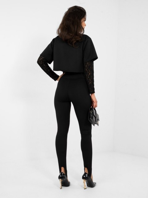 Czarne legginsy masełko