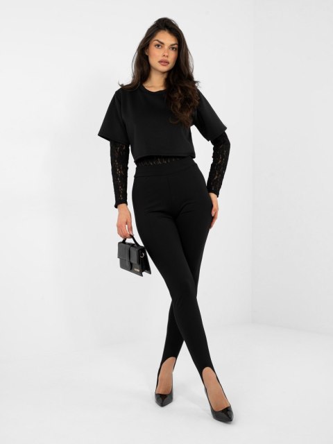 Czarne legginsy masełko