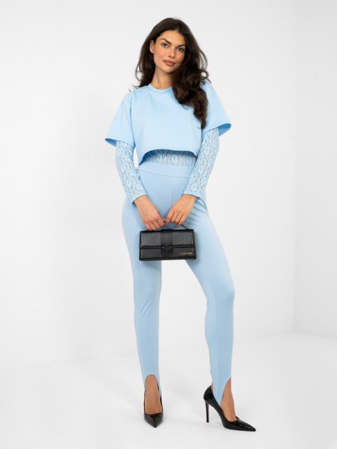 Jasno niebieskie legginsy masełko