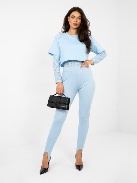 Jasno niebieskie legginsy masełko
