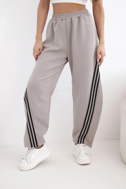 Spodnie damskie masełkowe z wiskozy z lampasem fango