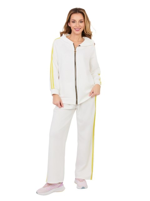 Komplet damski masełko z rozpinaną bluzą z kapturem IT-KMPL-21782.91