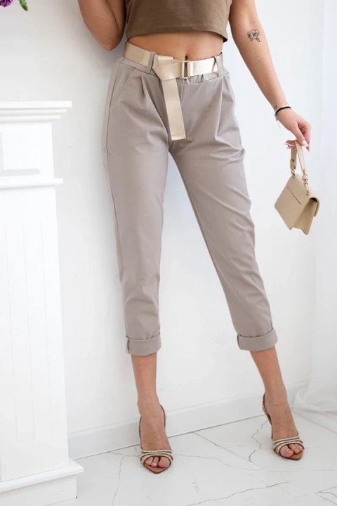 Spodnie damskie Punto w kolorze fango