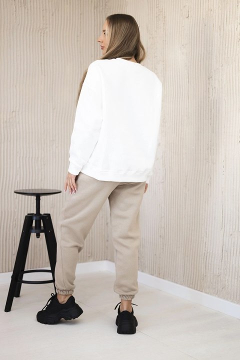 Beżowy komplet dresowy ocieplany Brooklyn