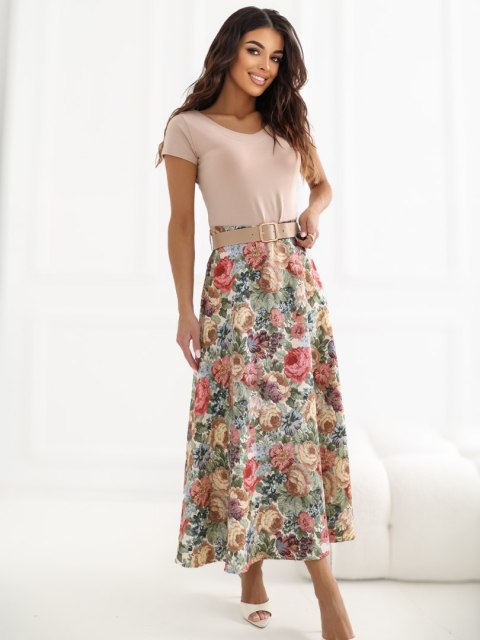 Elegancka spódnica w kwiaty RUE PARIS IT-SD-FL9850-1.28