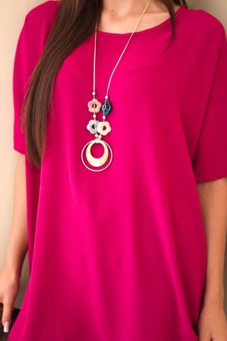 Bluzka oversize z wisiorkiem ciemno fioletowa