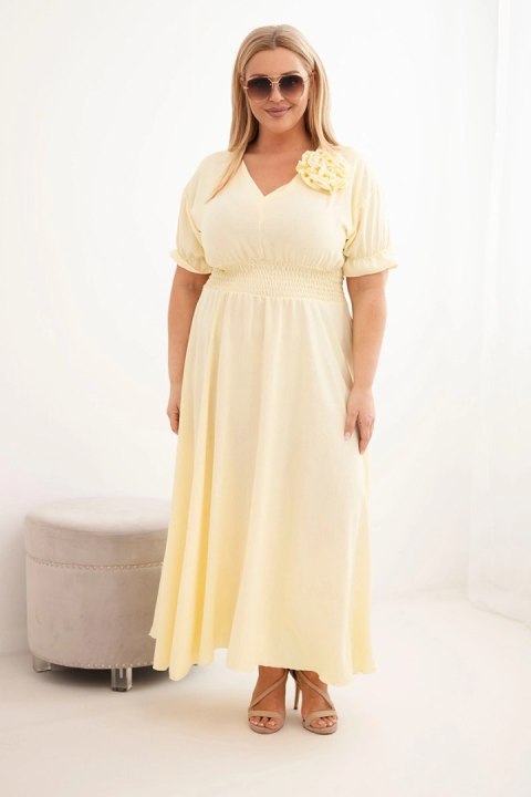 Żółta sukienka wiskozowa Plus Size