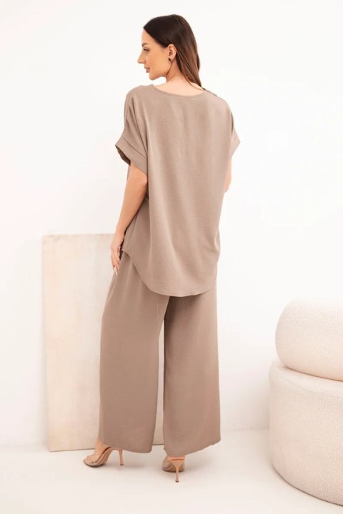 Komplet z naszyjnikiem bluzka + spodnie fango