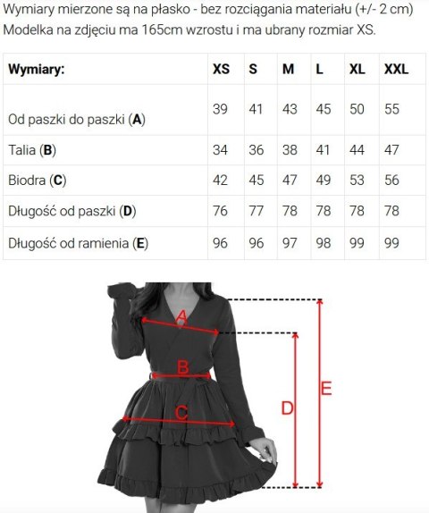479-3 NINA sukienka z kopertowym dekoltem, rękawkiem i paskiem - CZERWONA - XXL