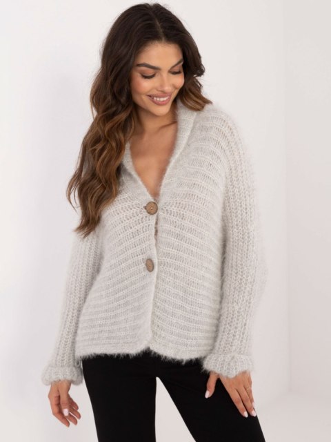Rozpinany Sweter o Luźnym Kroju OCH BELLA TW-SW-BI-25002.88P