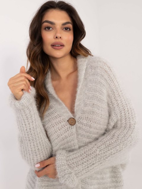 Rozpinany Sweter o Luźnym Kroju OCH BELLA TW-SW-BI-25002.88P