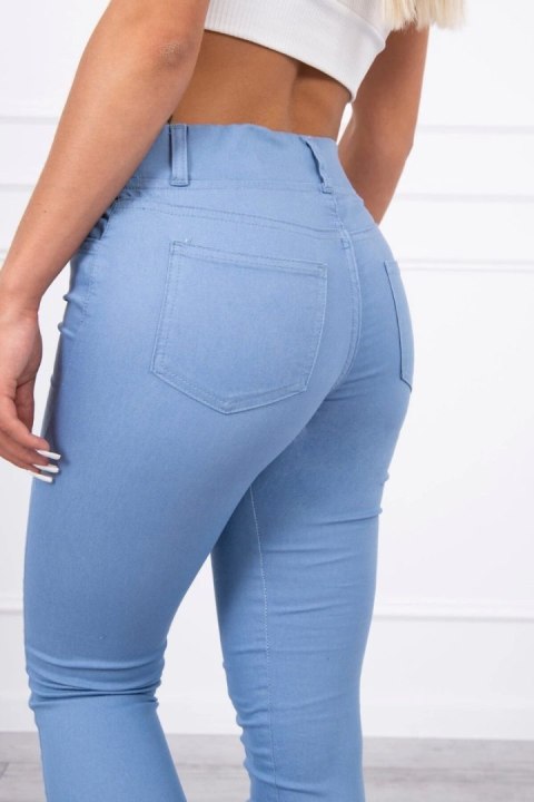 Jasne jeansy damskie z wysokim stanem