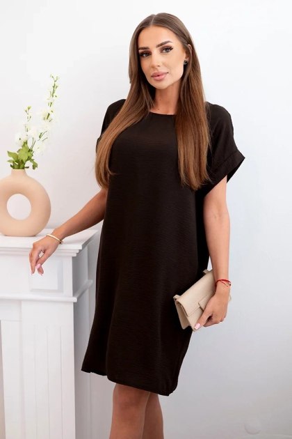 Sukienka z kieszeniami brązowa