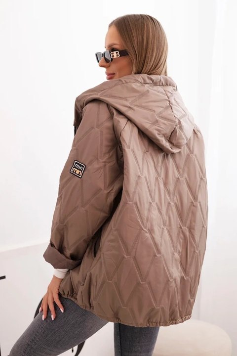 Kurtka damska pikowana z kapturem fango