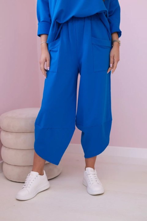 Komplet bawełniany bluza + spodnie chabrowy