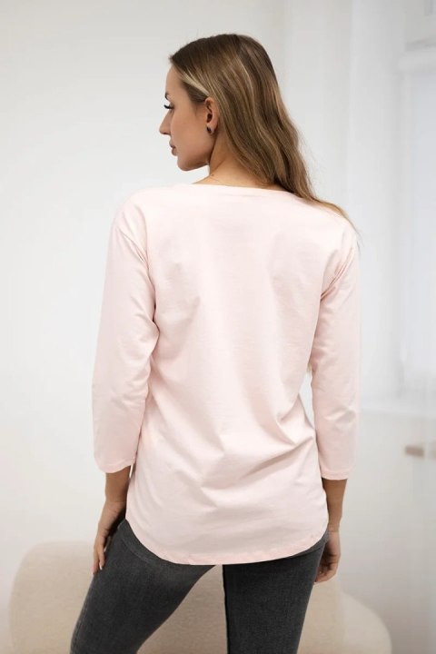 Bluzka z nadrukiem Superior pudrowy róż