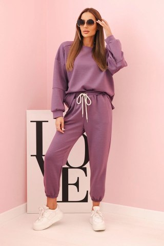 Komplet bluza + spodnie masełko fioletowy