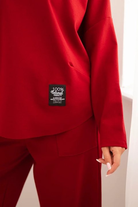 Komplet Punto Milano Winter bluza + spodnie bordowy