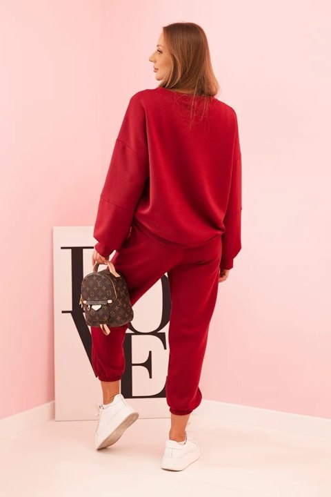 Śliwkowy komplet dresowy masełko