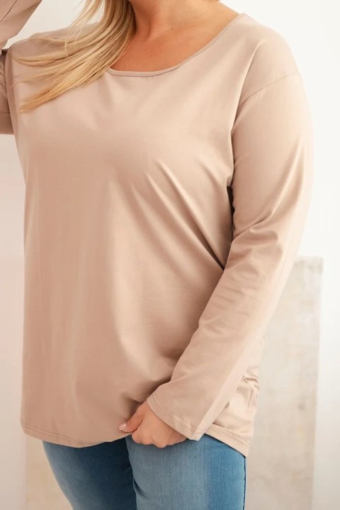 Bluzka damska Plus Size z dekoltem w łódkę fango