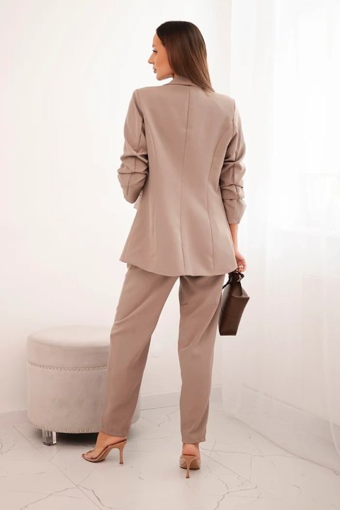 Elegancki komplet damski marynarka i spodnie fango