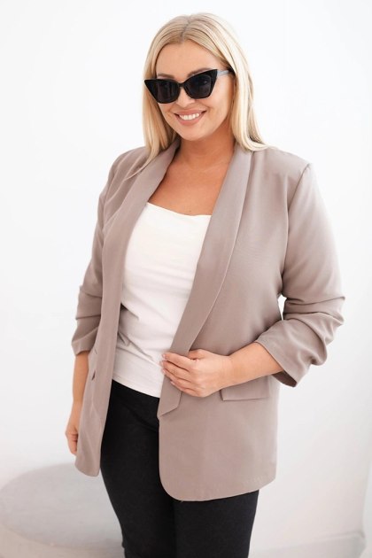 Marynarka damska Plus Size bez zapięcia z podszewką XL/2XL fango